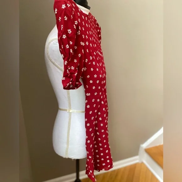 Reformation Women’s Floral Mini Dress Size 4 - Picture 6 of 7